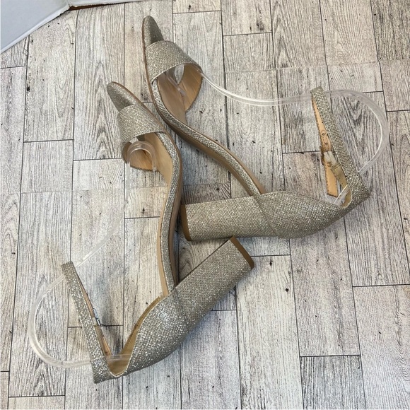 Michael by Michael Shannon Women’s Stella Sandal Size 8.5M Glitter Metallic - Picture 5 of 10